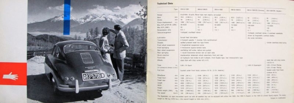 Porsche 356 A Modelprogram 1958 Carbrochure (2917)